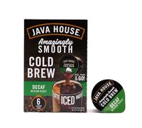 JAVA HOUSE Lot de 6 dosettes d'infusion à froid à torréfaction moyenne décaféiné - Décaféiné - Concentré de café instantané chaud ou glacé
