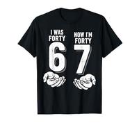 J'avais 46 Ans Maintenant J'Ai 47 Ans Retro Vintage Funny Six Seven T-Shirt