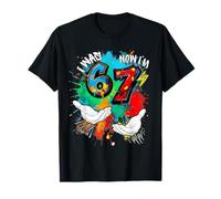 J'avais 6 Ans Maintenant J'Ai 7 7e Anniversaire 6 7 Meme Hands Art Painting T-Shirt