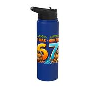 J'avais 6 ans maintenant j'ai 7 ans, 67 ans, Meme Capybara, enfants, garçons et filles Stainless Steel Insulated Water Bottle