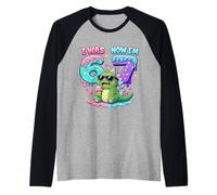 J'avais 6 Ans Maintenant, J'Ai 7 Ans, 67 Ans, Meme Kaiju Ice Cream Drip Manche Raglan