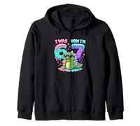 J'avais 6 Ans Maintenant, J'Ai 7 Ans, 67 Ans, Meme Kaiju Ice Cream Drip Sweat à Capuche