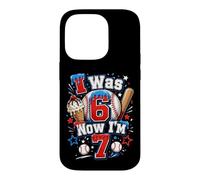 J'avais 6 Ans, Maintenant J'Ai 7 Ans, 7e Anniversaire, Ice Cream Drip Baseball pour garçons Coque pour iPhone 14 Pro