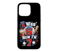 J'avais 6 Ans, Maintenant J'Ai 7 Ans, 7e Anniversaire, Ice Cream Drip Baseball pour garçons Coque pour iPhone 15 Pro Max
