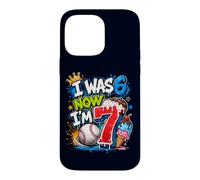 J'avais 6 Ans, Maintenant J'Ai 7 Ans, 7e Anniversaire, Ice Cream Drip Baseball pour garçons Coque pour iPhone 14 Pro Max