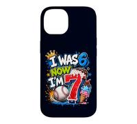 J'avais 6 Ans, Maintenant J'Ai 7 Ans, 7e Anniversaire, Ice Cream Drip Baseball pour garçons Coque pour iPhone 14