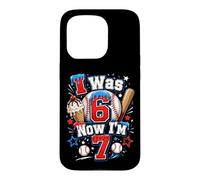 J'avais 6 Ans, Maintenant J'Ai 7 Ans, 7e Anniversaire, Ice Cream Drip Baseball pour garçons Coque pour iPhone 15 Pro