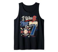 J'avais 6 Ans, Maintenant J'Ai 7 Ans, 7e Anniversaire, Ice Cream Drip Baseball pour garçons Débardeur