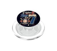 J'avais 6 Ans, Maintenant J'Ai 7 Ans, 7e Anniversaire, Ice Cream Drip Baseball pour garçons PopSockets PopGrip pour MagSafe