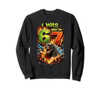 J'avais 6 Ans Maintenant J'Ai 7 Ans Anniversaire 67 Meme Japanese Monster Kids Sweatshirt