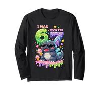 J'avais 6 Ans Maintenant J'Ai 7 Ans Anniversaire 67 Meme Kaiju Ice Cream Kawaii Manche Longue