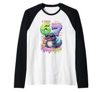 J'avais 6 Ans Maintenant J'Ai 7 Ans Anniversaire 67 Meme Kaiju Ice Cream Kawaii Manche Raglan