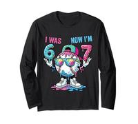 J'avais 6 Ans Maintenant J'Ai 7 Ans Baseball 7e Anniversaire pour garçons et Enfants 67 Meme Manche Longue