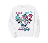 J'avais 6 Ans Maintenant J'Ai 7 Ans Baseball 7e Anniversaire pour garçons et Enfants 67 Meme Sweatshirt