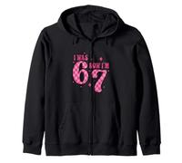 J'avais 6 Ans Maintenant J'Ai 7 Ans Birthday Girl 67 Meme Six Seven Pink 6 7 Sweat à Capuche