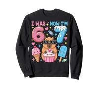 J'avais 6 Ans Maintenant J'Ai 7 Ans Capybara Funny Six Seven Meme 7e Anniversaire Sweatshirt