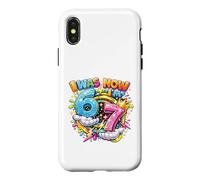 J'avais 6 Ans Maintenant J'Ai 7 Ans Drip Six Seven 7th Birthday Ice Cream Drip Coque pour iPhone X/XS
