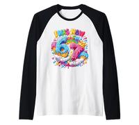 J'avais 6 Ans Maintenant J'Ai 7 Ans Drip Six Seven 7th Birthday Ice Cream Drip Manche Raglan