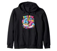 J'avais 6 Ans Maintenant J'Ai 7 Ans Drip Six Seven 7th Birthday Ice Cream Drip Sweat à Capuche