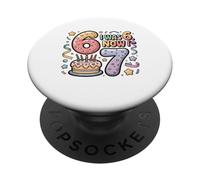 J'avais 6 Ans, Maintenant J'Ai 7 Ans, drôle, 7 Ans, Filles, Enfants, garçons PopSockets PopGrip Adhésif