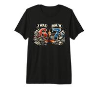 J'avais 6 Ans Maintenant J'Ai 7 Ans Motorcycle Racing Biker 67 Meme Birthday T-Shirt Haut de Gamme