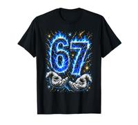 J'avais 6 Ans Maintenant J'Ai 7 Ans Six Seven Blue Flames 7e Anniversaire T-Shirt