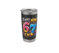 J'avais 6 ans maintenant j'ai 7 ans Six Seven Drippin' Ice Cream 7e anniversaire Gobelet isotherme en acier inoxydable double paroi