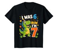 J'avais 6 Ans, Maintenant J'Ai 7 Ans T Rex Dinosaur 7e T-Shirt