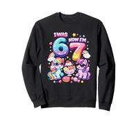 J'avais 6 Ans Maintenant, J'Ai 7 poneys Rainbow Mane 67 Meme Girls Birthday Sweatshirt