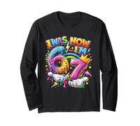 J'avais 6 Ans Maintenant Je suis 7 Drip 7th Birthday Boys Kids 67 Meme Hands Manche Longue