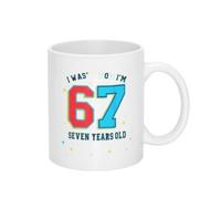 J'Avais 6 Ans, Maintenant J'En Ai 7. Mème Drôle Pour Mon 7E Anniversaire. Mug À Café Élégantes Mug Céramique Tasse Pour L'École Cappuccino Chocolat Chaud 330Ml