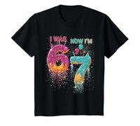J'avais 6 Ans mais Maintenant J'Ai 7 Ans Drip Donut Six Seven Meme 7e Anniversaire T-Shirt