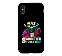 J'avais 7 Ans, Maintenant J'Ai 8 Ans, Monster Drip Truck, Anniversaire, Enfant, garçon Coque pour iPhone X/XS