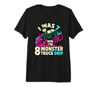 J'avais 7 Ans, Maintenant J'Ai 8 Ans, Monster Drip Truck, Anniversaire, Enfant, garçon T-Shirt Haut de Gamme