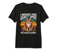 J'avais Besoin de cet Endroit précis : Le Puzzle Peut Attendre, Chat T-Shirt Haut de Gamme