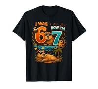 J'avais Six Ans Maintenant, J'Ai Sept Ans 6 7 Capybara 67 Meme 7e Anniversaire T-Shirt