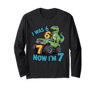 J'avais Six Ans Maintenant, J'Ai Sept Ans, Dinosaure 67, mème, 7e Anniversaire, garçons Manche Longue