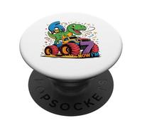 J'avais Six Ans Maintenant, J'Ai Sept Ans, Dinosaure 67, mème, 7e Anniversaire, garçons PopSockets PopGrip Adhésif