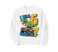 J'avais Six Ans Maintenant, J'Ai Sept Ans, Dinosaure 67, mème, 7e Anniversaire, garçons Sweatshirt