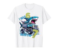 J'avais Six Ans, Maintenant J'Ai Sept Ans Shark 67 Meme 7e T-Shirt