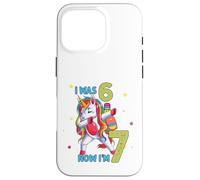 J'avais Six Ans, Maintenant Je suis Sept Licorne 67, mème, 7e Anniversaire, garçons Coque pour iPhone 16 Pro