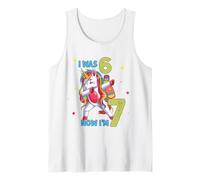 J'avais Six Ans, Maintenant Je suis Sept Licorne 67, mème, 7e Anniversaire, garçons Débardeur