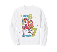 J'avais Six Ans, Maintenant Je suis Sept Licorne 67, mème, 7e Anniversaire, garçons Sweatshirt