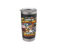 J'avais Un Budget Puis J'ai Ouvert Le Mur Humour Rénovation Gobelet isotherme en acier inoxydable double paroi