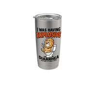 J'avais une diarrhée explosive avant que ce ne soit Cool Fun Lion Gobelet isotherme en acier inoxydable double paroi