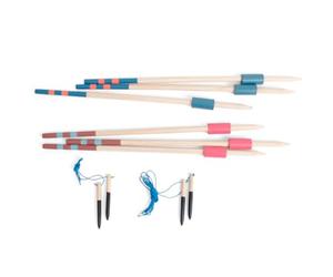 Javelin Throw - Jeu d'extérieur avec 6 javelots en Bois (60 cm) + Marqueurs Départ et Arrivée - Jeu Actif pour Enfants et familles - Développe la motricité Globale et la Force Musculaire