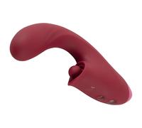 Javida - stimulateur clitoridien vibreur langue 3 en 1 - silicone rouge