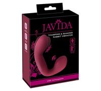 JAVIDA Vibrateur de lapin battant et tremblant Vibromasseurs point G Bordeaux 17.1 cm/2.7-3.9 cm