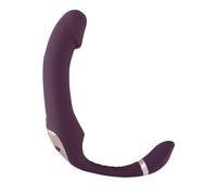 JAVIDA Vibrateur de pointe à la tête avec une stimulation de clitoris pliable Vibromasseurs point G Lila/Rosegold 18.7 cm/3.1-3.7 cm