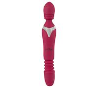 Javida - Vibromasseur à va-et-vient 3-en-1 - silicone rouge